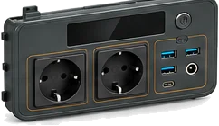Pantalla y puertos, vista tres cuartos